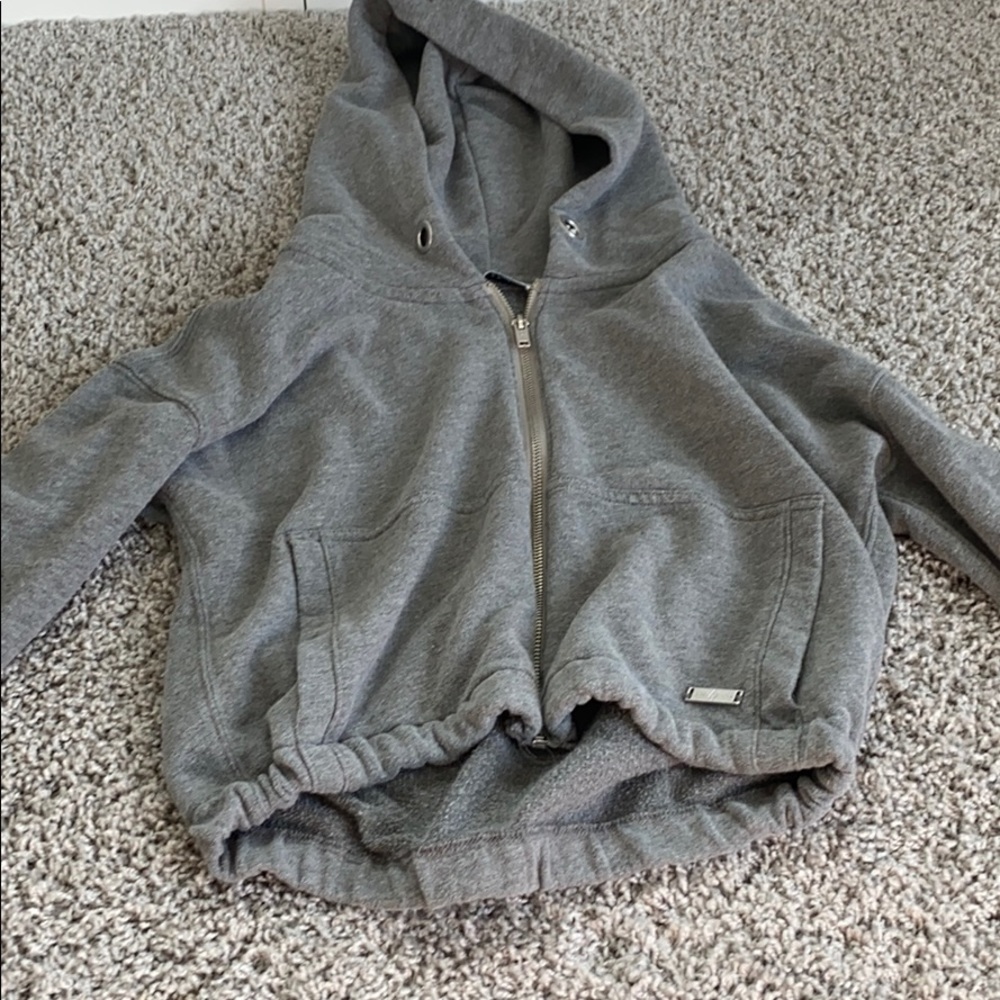 Abercrombie and Fitch Grey Cropped Sweatshirt